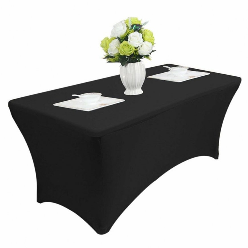 GreenBlue GB372 elastinga staltiesė maitinimo stalo užvalkalas Juodas, 180x75x74cm, elastanas – 3