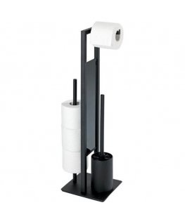 Wenko Dekoracja Domu Home decoration Rivalta Black toilet roll holder