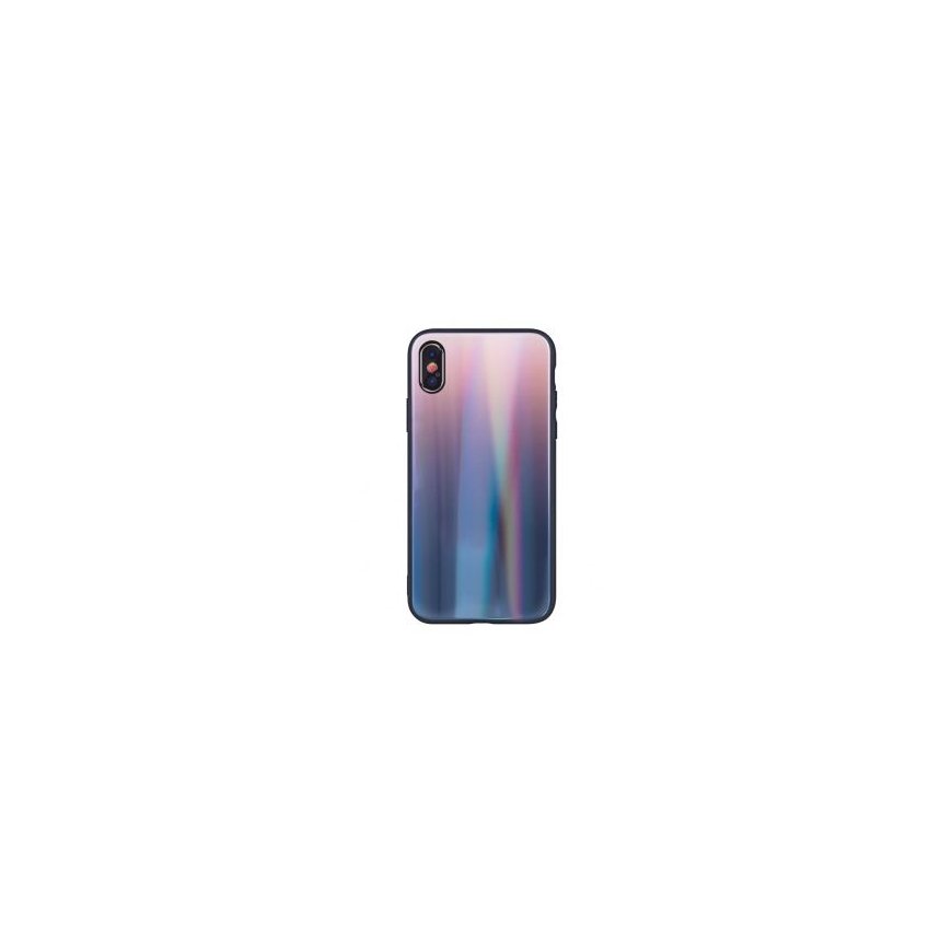 iLike Apple iPhone 7 Plus / iPhone 8 Plus Aurora Glass case Brown Black