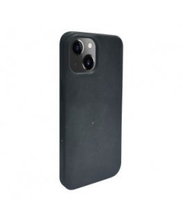 iLike Apple iPhone 14 Silicone plastic case Eco Print Design Black
