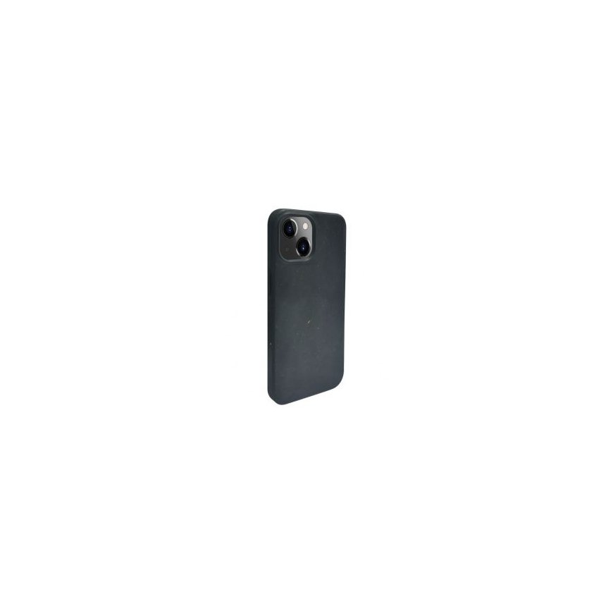 iLike Apple iPhone 14 Silicone plastic case Eco Print Design Black