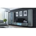 Cama Living room cabinet set VIGO 17 white/grey gloss Cama Living room cabinet set VIGO 17 white/grey gloss
