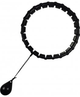 HULA HOP Z MASAŻEREM I OBCIĄŻENIEM Black ENERO FIT