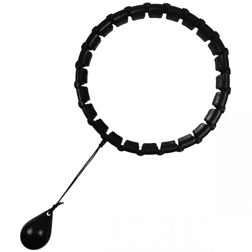 HULA HOP Z MASAŻEREM I OBCIĄŻENIEM Black ENERO FIT – 2