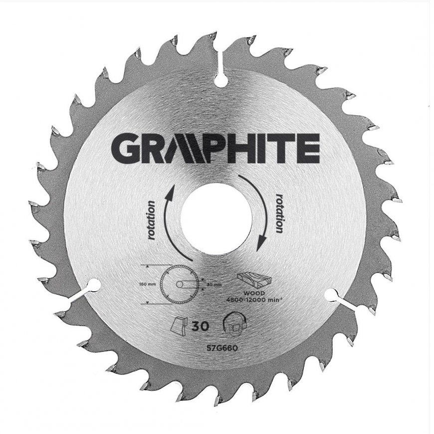 Graphite Graphite circular saw blade, 160x30 mm, 30 teeth (57H660) – 2