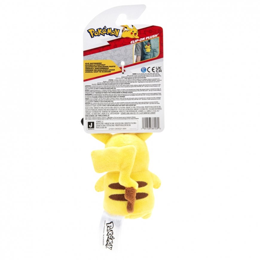 POKEMON W8 Clip-on pehme mänguasi, 8 cm – 2