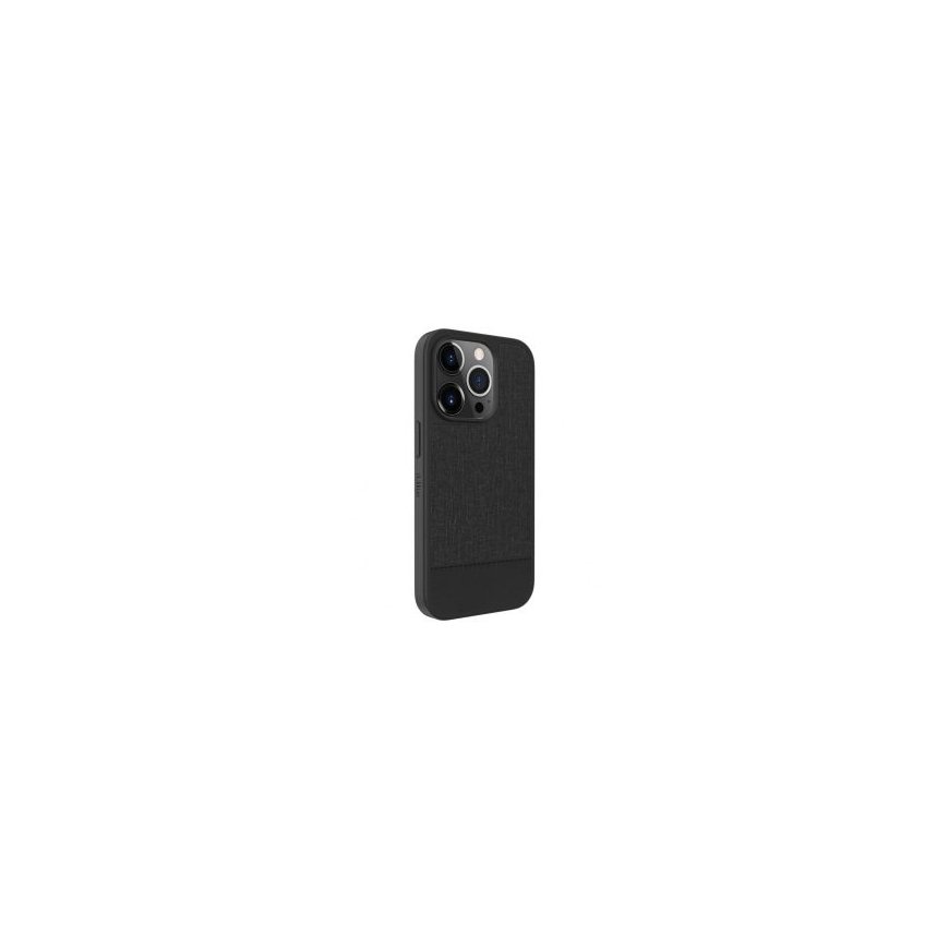 iLike Apple iPhone 14 Pro Max Plastic Leather Back Cover Black