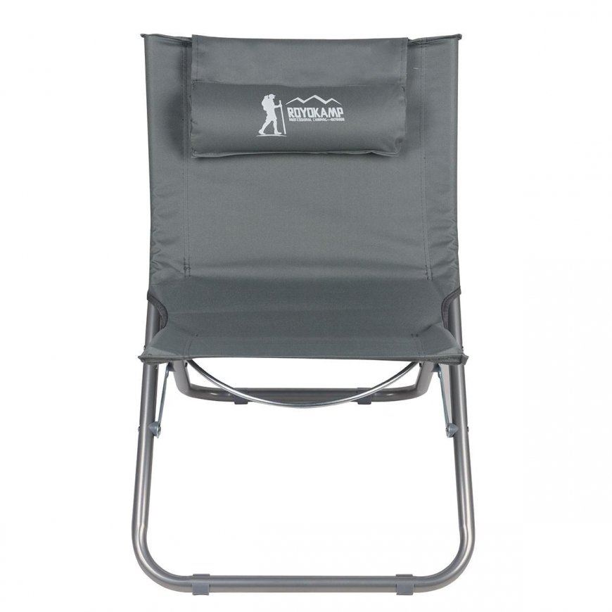 Royokamp folding beach chair, gray – 3