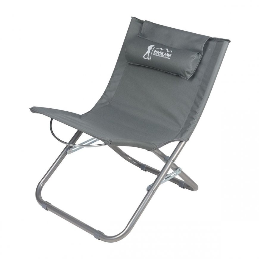 Royokamp folding beach chair, gray – 4