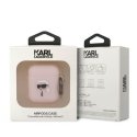 Headphones Karl Lagerfeld Case Karl Lagerfeld KLA2RUNIKP Apple AirPods 2/1 cover pink silicone Karl Head 3D