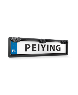 Peiying car reversing camera with gyroscope and parking sensor in license plate frame