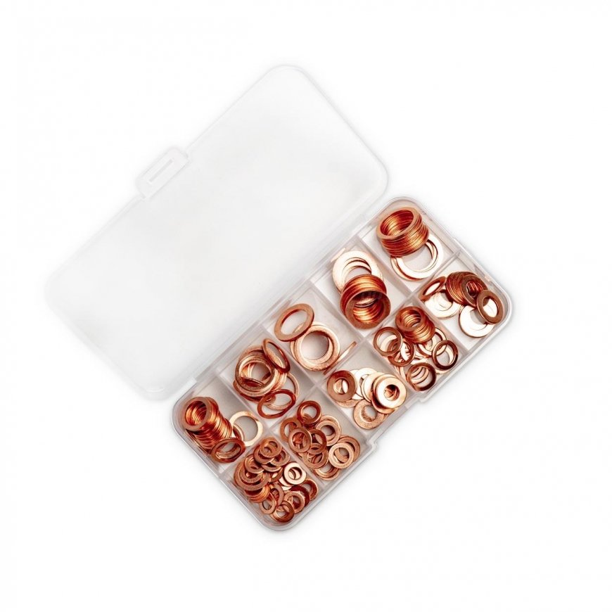 Copper washer set of 200 spacers amio-03108