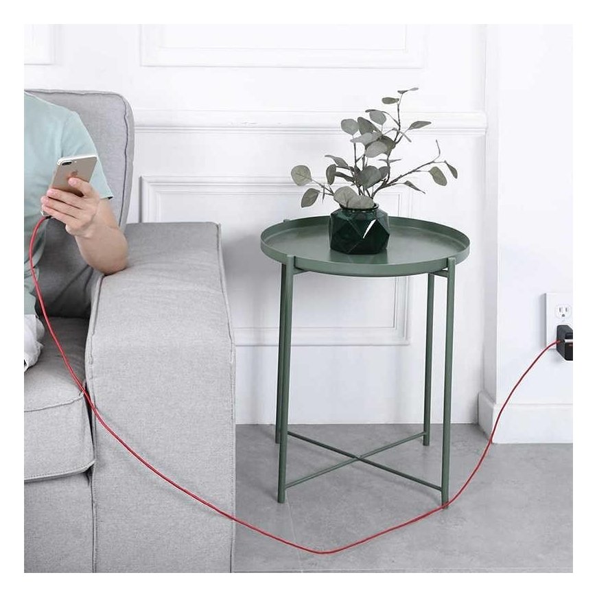 Aukey cb-al01 raudonas oem nailono usb - žaibo kabelis | 2m | 90 laipsnių kištukai | mfi sertifikatas – 2