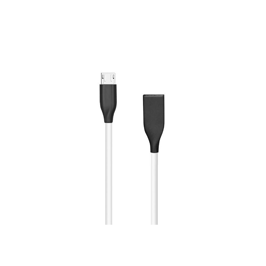 Extra Digital Silicone cable USB-Micro USB (white, 1m)