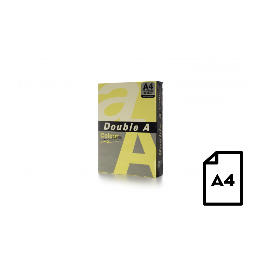 Colored paper Double A, 80g, A4, 500 sheets, Butter – 3