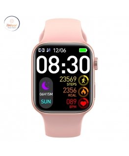 iWear T900 Pro Max 9 2.02'' Infinite Displeja Alu-Keramisks Divu zonu BT Zvana Viedais Pulksnetenis ar pulsa monitoru Rozā
