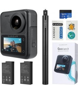 Kandao QooCam 3 360° Action Camera - Travel Combo
