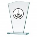 Detail Engraved glass trophy