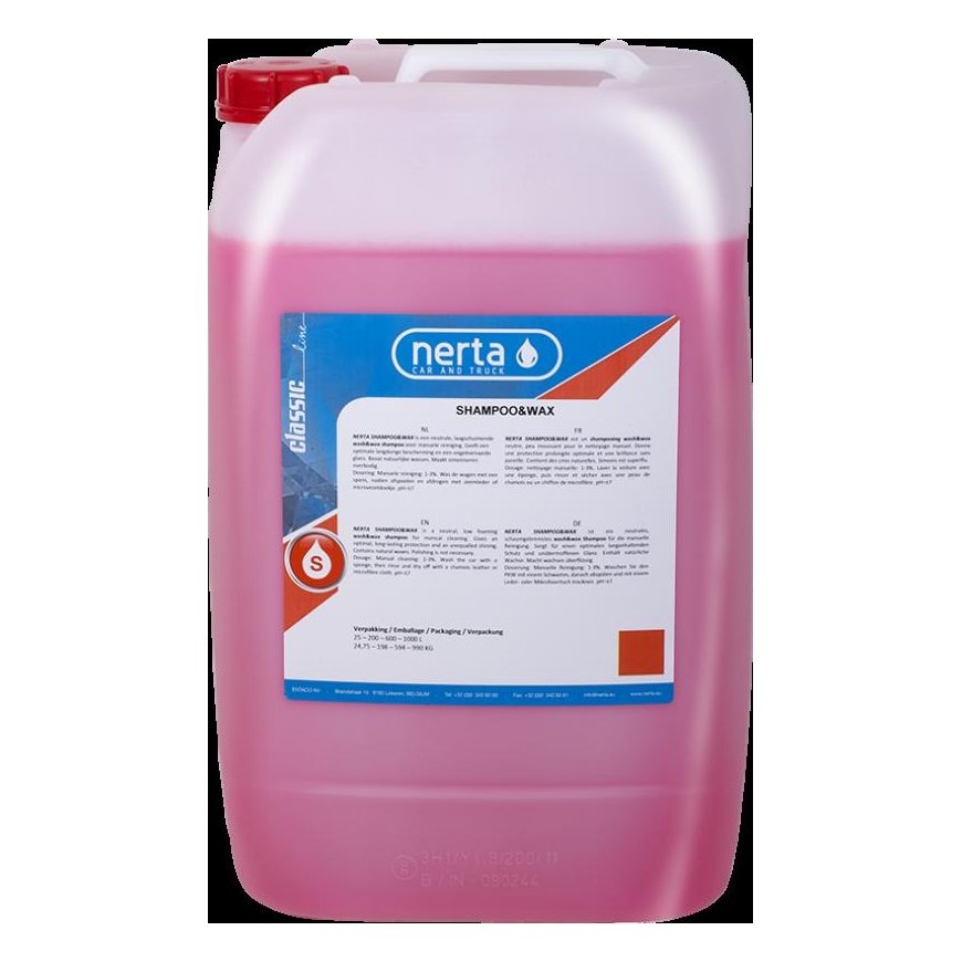 Car body shampoo with wax NERTA Shampoo&Wax, 5 L