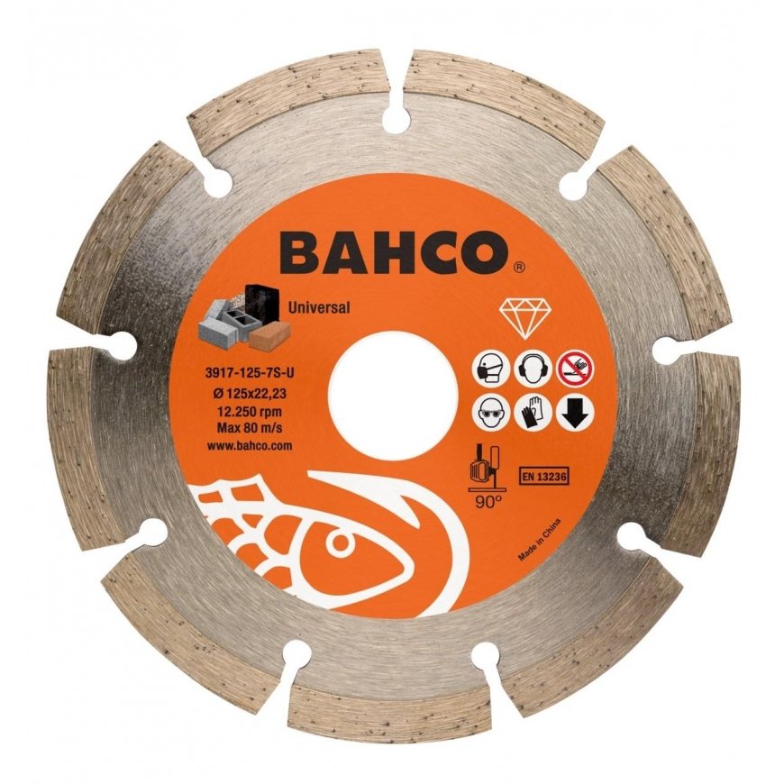 Diamond disc for concrete, segmental, Bahco 125x2.0x22.23mm