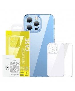 Baseus SuperCeramic Transparent Glass Case and Tempered Glass set for iPhone 14 Plus