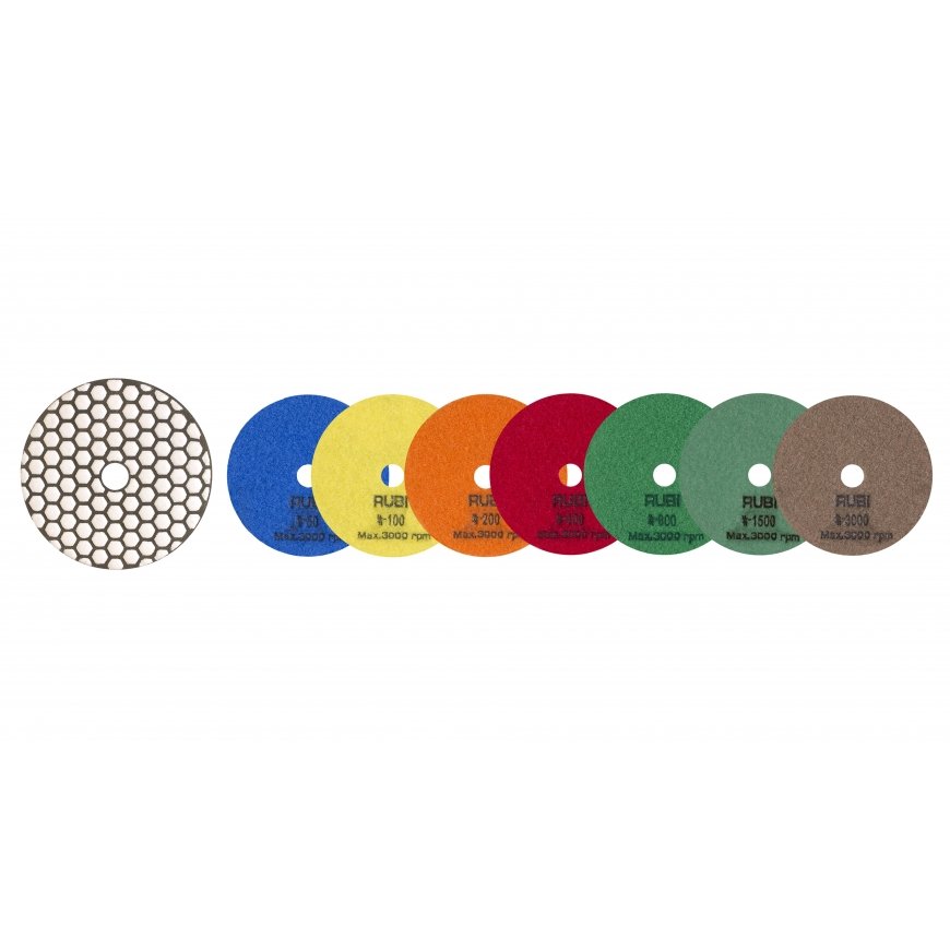 dry polishing pad, grit 200, Rubi [62972] – 3