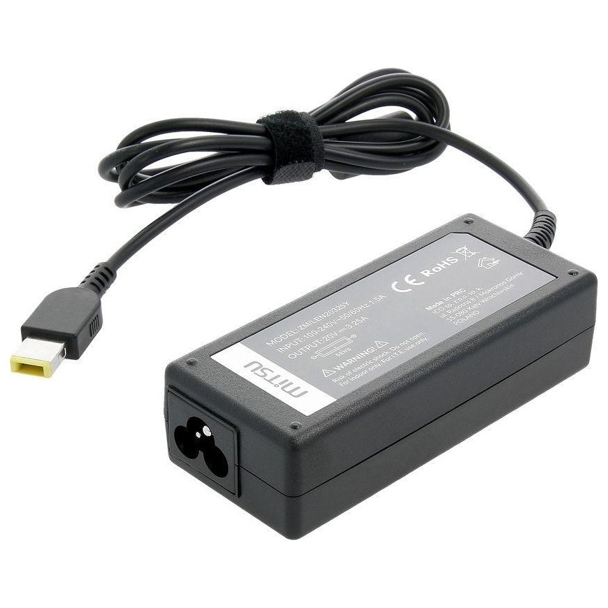 Mitsu charger / power adapter 20v 3.25a (rectangular 11.0x4.5 pins - yoga) - lenovo 65W – 5