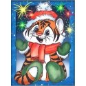 Beldizart Diamond Painting Kit "Little Tiger and Fireworks" 15*20 cm AM4155 Beldizart Diamond Painting Kit "Little Tiger and Fireworks" 15*20 cm AM4155