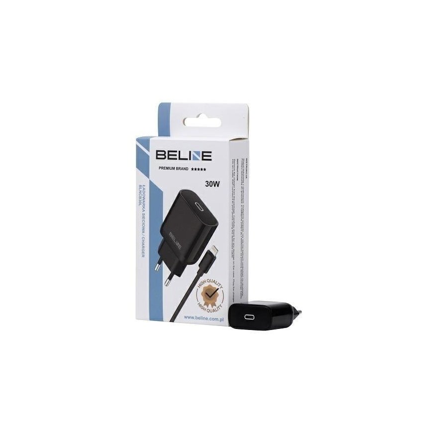 Beline Charger connected to the network 30W GaN USB-C + cable lightning, black – 3