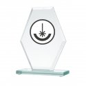Detail Engraved glass trophy Detail Engraved glass trophy