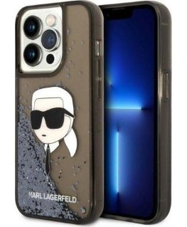 Karl Lagerfeld Case for iPhone 14 Pro 6.1" KLHCP14LLNKHCK Black Hard Case Glitter Karl Head