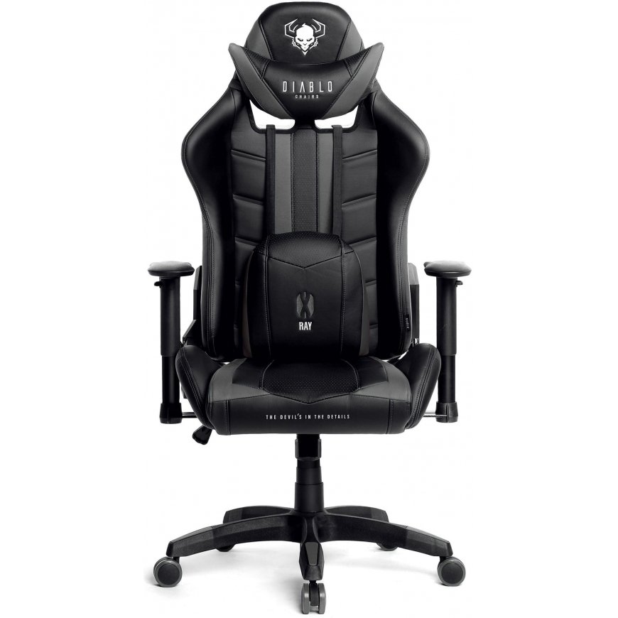 Diablo Chairs Diablo X-Ray 2.0 Normal Size juoda - pilka ergonominė kėdė