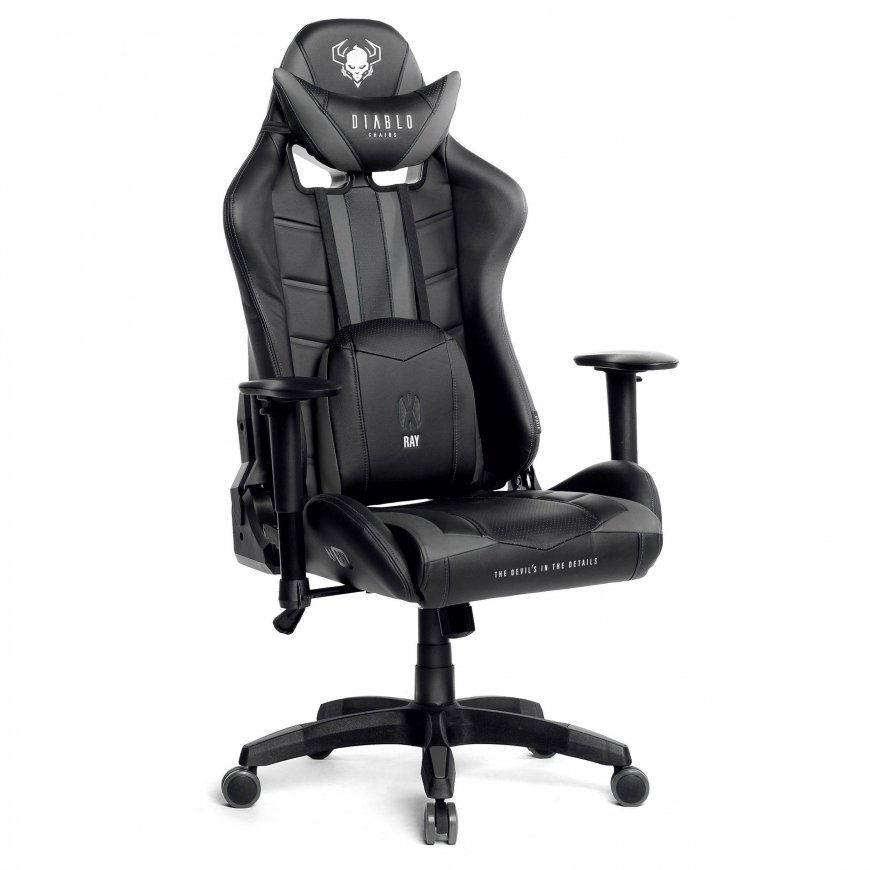 Diablo Chairs Diablo X-Ray 2.0 Normal Size black - gray ergonomic chair – 3