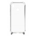 Evelatus Huawei P Smart 2019 Silicone Transparent with Necklace TPU Strap Silver
