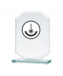 Detail Engraved glass trophy