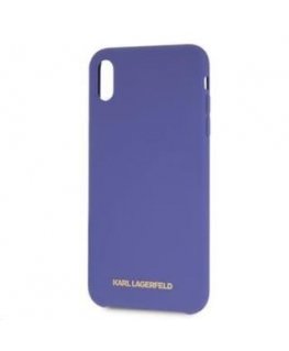 Karl Lagerfeld Apple iPhone XS Max Gold Logo Silicone Case Violet