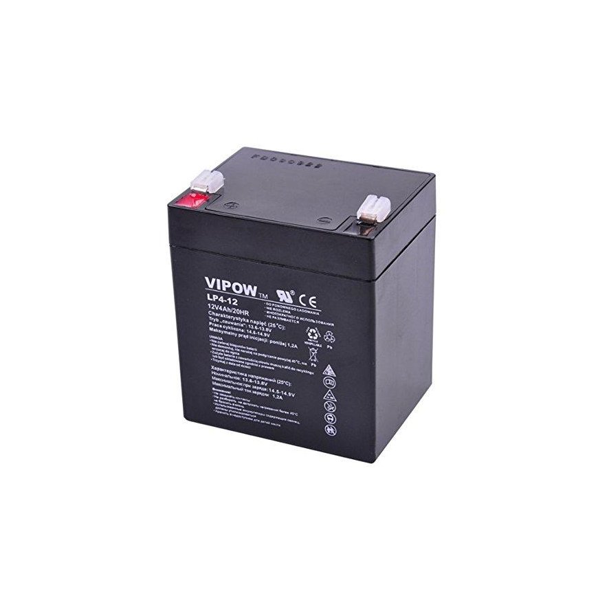 Švino akumuliatorius VIPOW 12V 4.0Ah – 4