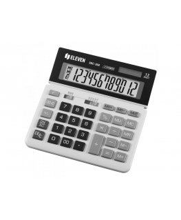 Calculator Eleven Eleven Calculator SDC368, white and black, bikorowy, 12 miejsc, double zilanie