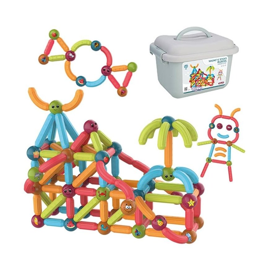 WOOPIE Magnetic Educational Building Blocks 128