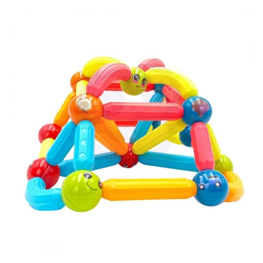 WOOPIE Magnetic Educational Building Blocks 128 El. – 5