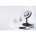 Beurer BS 45 makeup mirror, black 17.5 cm, with LED light and magnifying mirror, battery operated Beurer BS 45 makeup mirror, black 17.5 cm, with LED light and magnifying mirror, battery operated