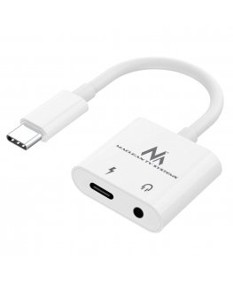 Maclean Cable Adapter USB Type-C 3.5mm Mini Jack Audio Power Delivery PD 30W