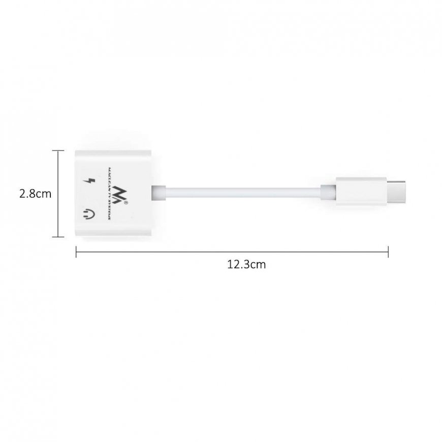 Maclean Cable Adapter USB Type-C 3.5mm Mini Jack Audio Power Delivery PD 30W – 5