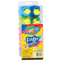 COLORINO Kids paints for finger painting with stamps, 10 colors, 18395PTR