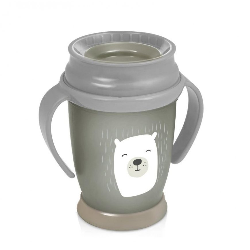 LOVI cup with handles 360 JUNIOR BUDDY BEAR, 250 ml, 1 / 599new