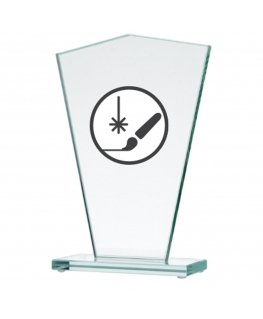 Detail Engraved glass trophy + paint filler
