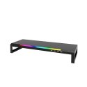 Bracket Marvo monitor stand, DZ-01, 4x USB Hub 2.0, black, plastic, 20 kg load capacity, Marvo, rainbow lighting Bracket Marvo monitor stand, DZ-01, 4x USB Hub 2.0, black, plastic, 20 kg load capacity, Marvo, rainbow lighting