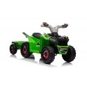 Lean Cars XMX630T žalias akumuliatorinis keturratis su priekaba