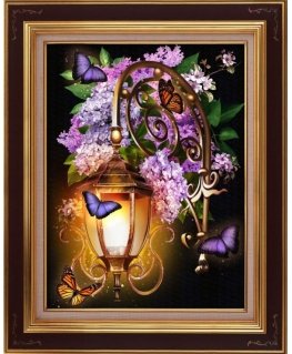 Beldizart Žibintas alyvinės spalvos 30*40 cm AM1722