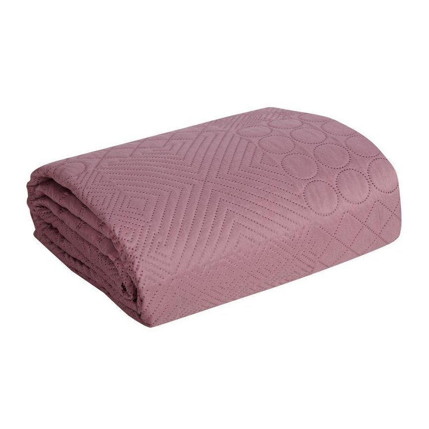 Eurofirany DESIGN 91 BONI / 5 Bedspread with quilt motif printed by hot pressing technique, 170X210 cm, color: pink Bedspread – 3